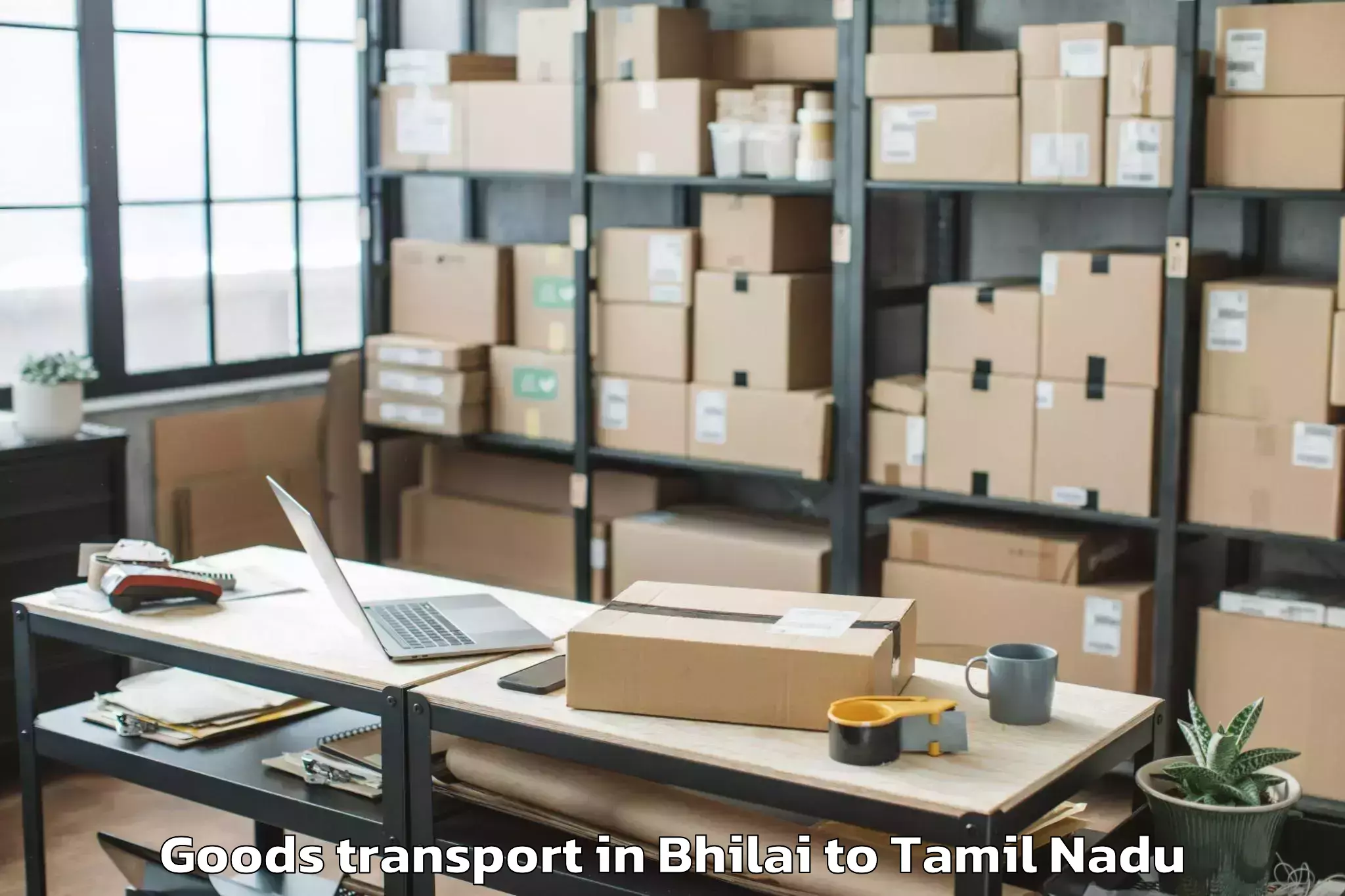 Trusted Bhilai to Tirupattur Goods Transport